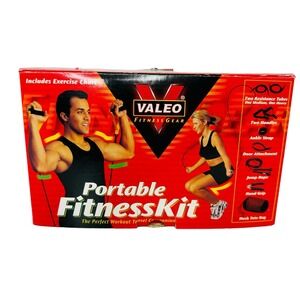 Valeo Fitness Gear Portable Fitness‎ Kit Exercise Chart Resistance Tubes